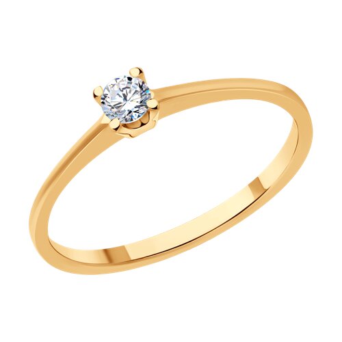 Кольцо, золото, бриллиант, 1012495
